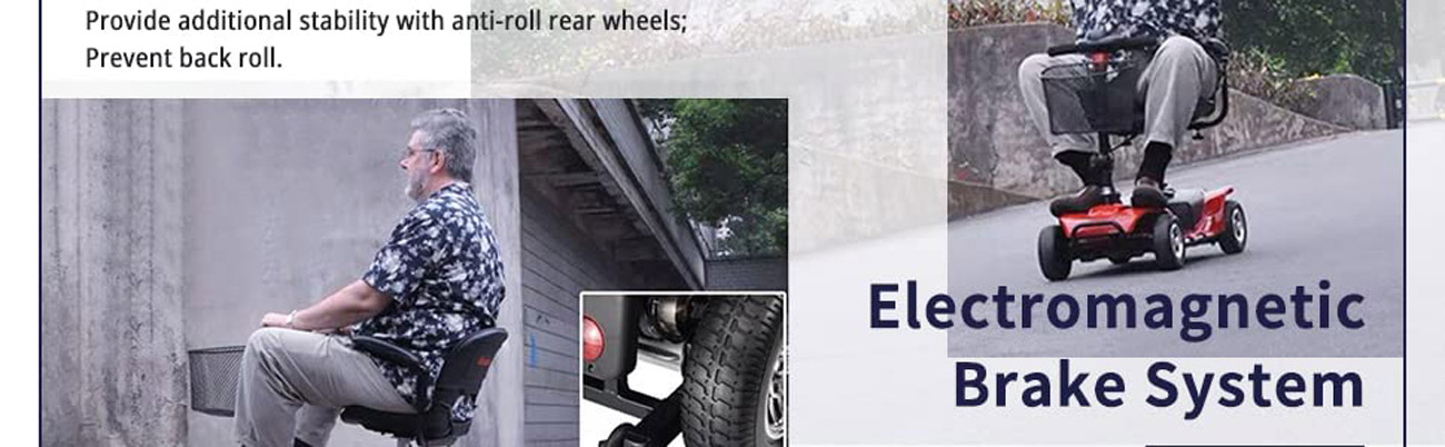 Furgle 4 Wheel Mobility Scooter Electric Power Mobile Wheelchair for Seniors Adult